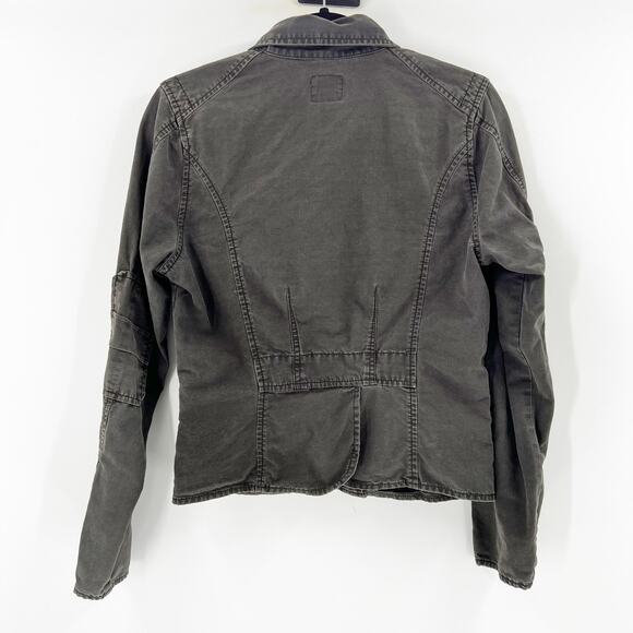 Lucky Brand Dark Gray Cargo Jacket Button Down Front M - Picture 3 of 4